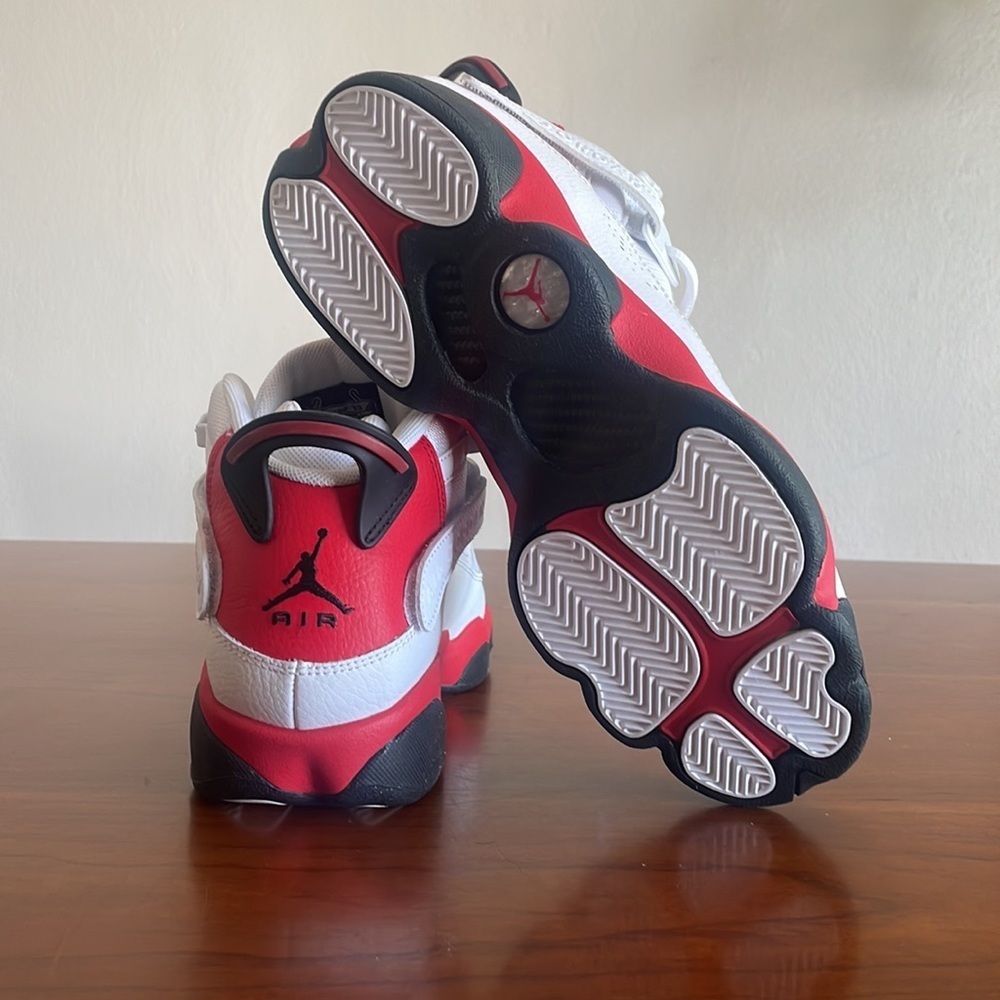 Nike Air Jordan 6 Rings GS White University Red Black 323419-126 Size 7 Youth - Picture 5 of 5